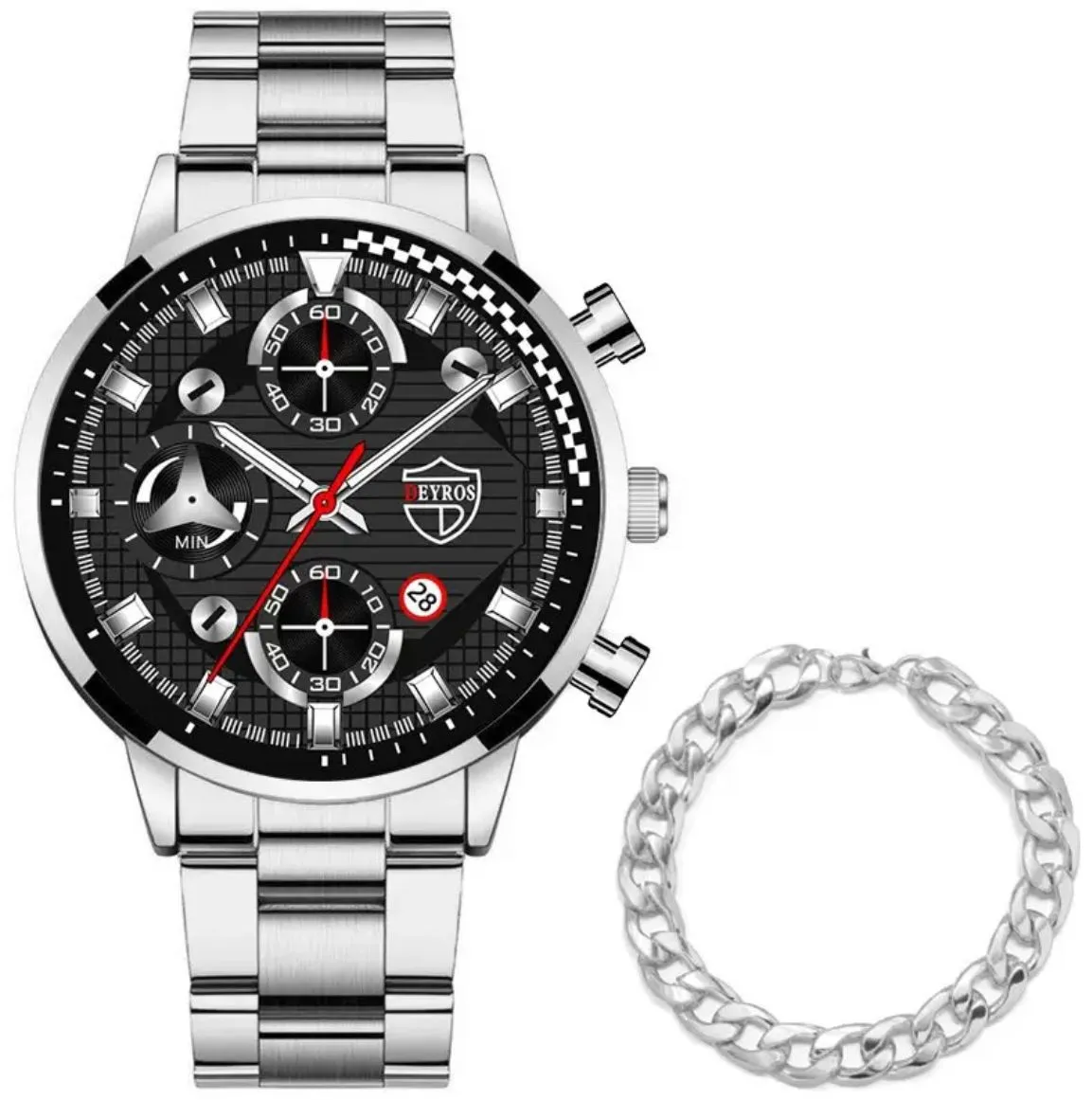 Reloj De Pulsera De Acero Inoxidable Para Hombre